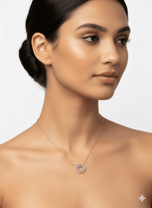 Radiant Circle Pendant Necklace - Dimplora