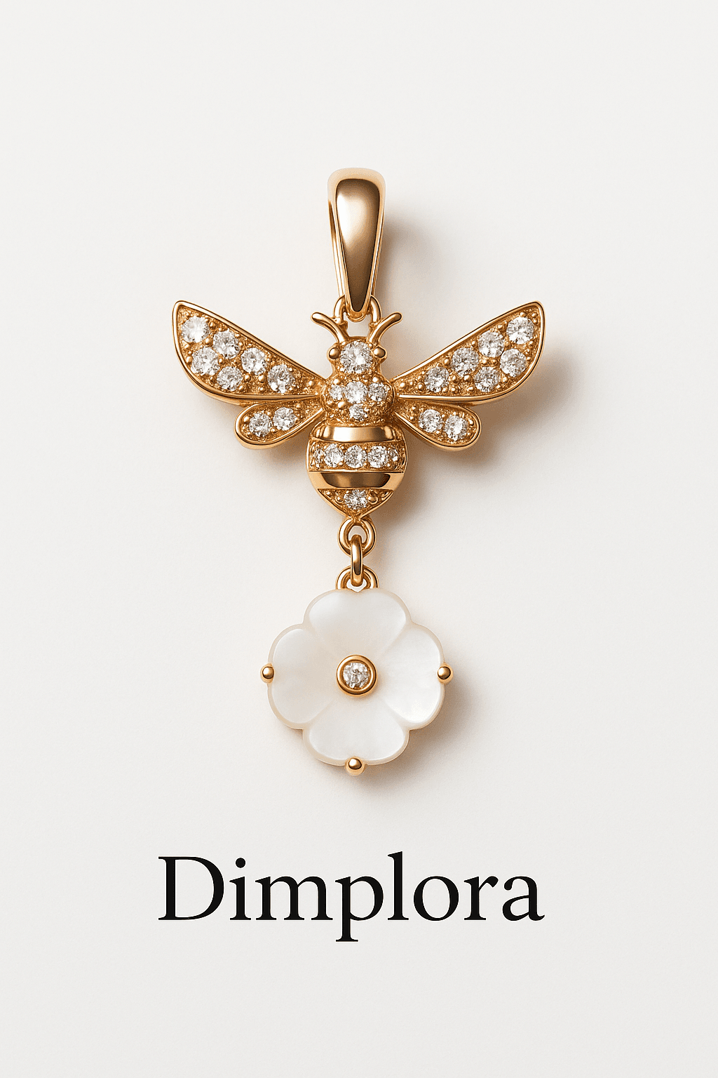 Bee Blossom Charm Pendant - Elegant Nature-Inspired Jewelry for Nature Lovers - Dimplora