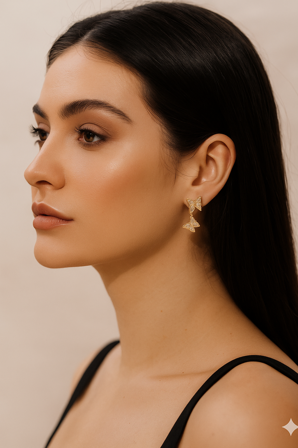 Bee-Shaped Rose Gold Plated Earrings - Dimplora