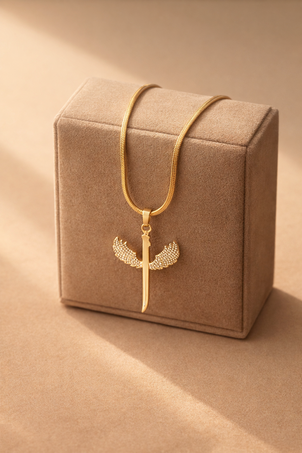 Angelic Blade Gold Pendant - Dimplora