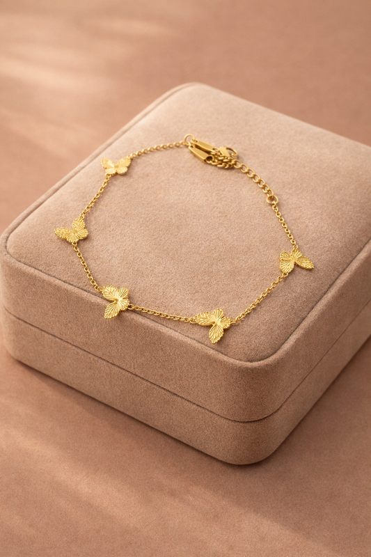 Butterfly Grace Chain Bracelet - Dimplora