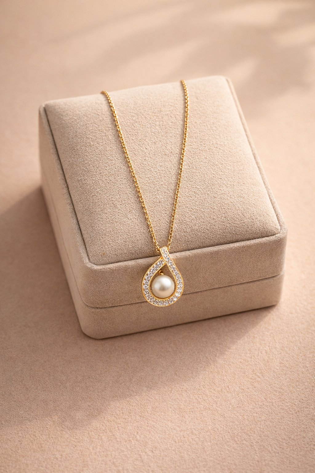 Pearl Teardrop Grace Pendant - Dimplora