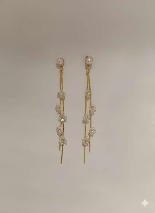Flower Chain Drop Studs