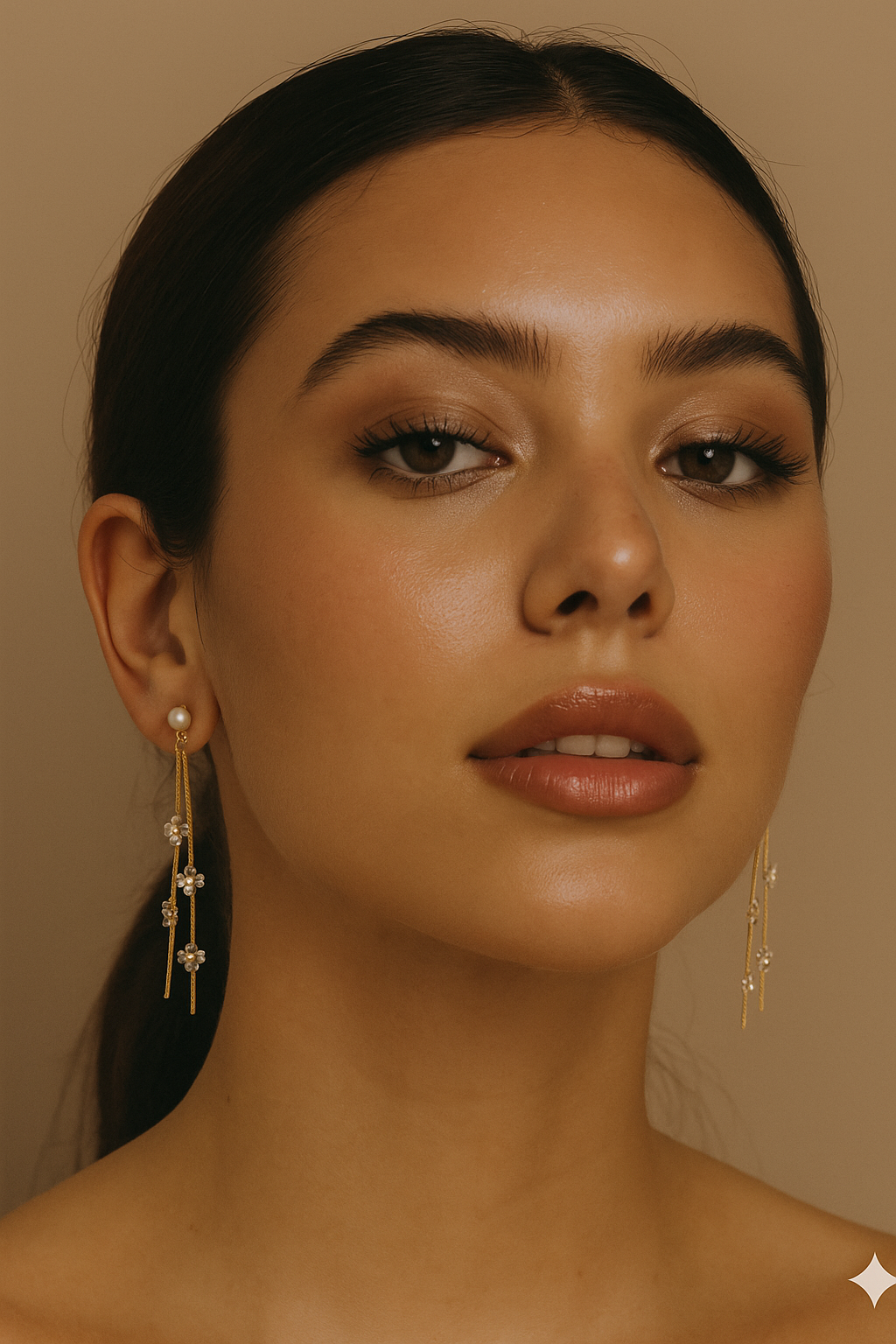 Flower Chain Drop Studs