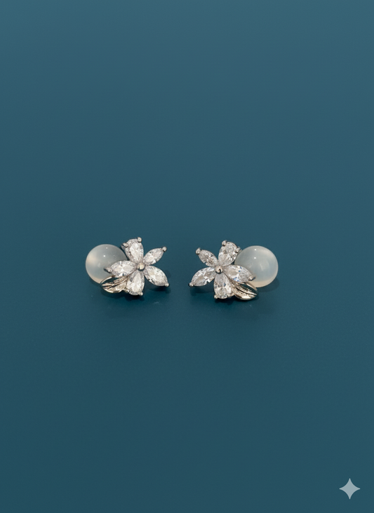 Pearl & Blossom Earrings - Dimplora