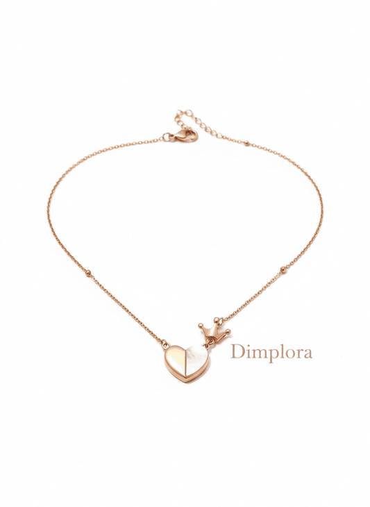 Rose Whisper Heart Pendant - Dimplora