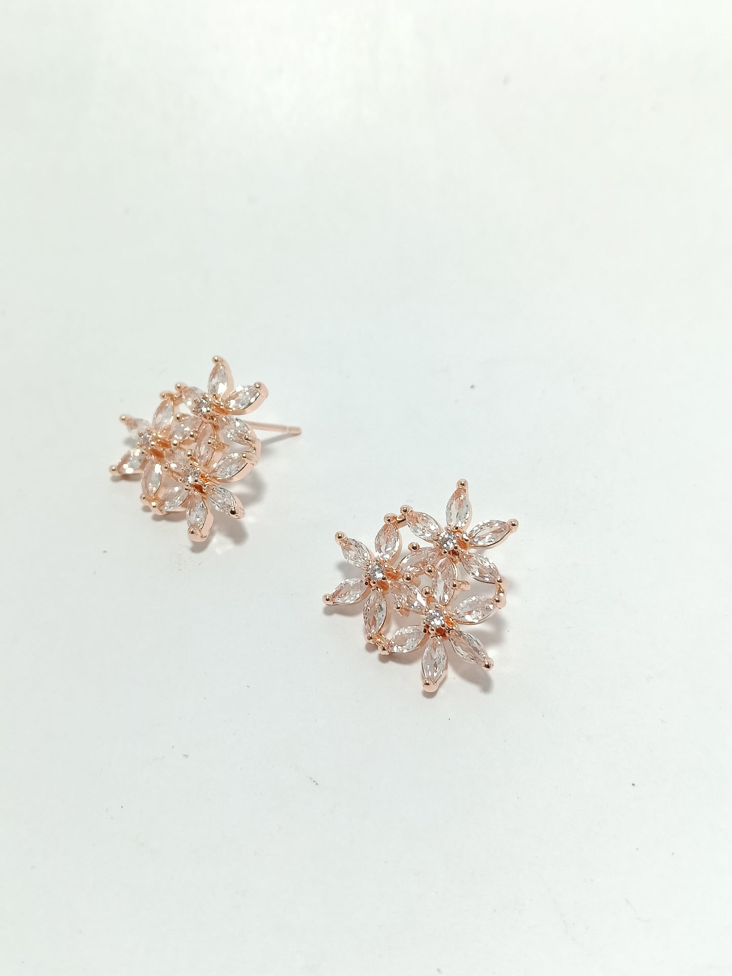 Triple Flower Stud Earrings